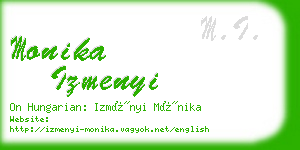 monika izmenyi business card